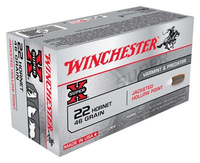 Winchester .22 Hornet Super-X Jacketed Hollow Point 46 Grain 50/Box