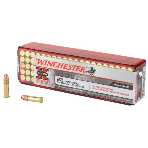 Winchester .22 Long Rifle Super X Super Speed Copper Plated Hollow Point 37 Grain 100/Box
