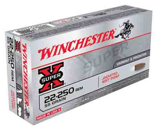 Winchester .22-250 Remington Super X Jacketed Soft Point 55 Grain 20/Box