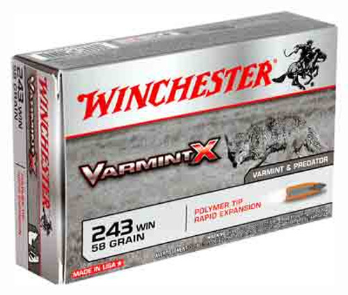 Winchester .243 Winchester Varmint X Polymer Tip Rapid Expansion 58 Grain 20/Box