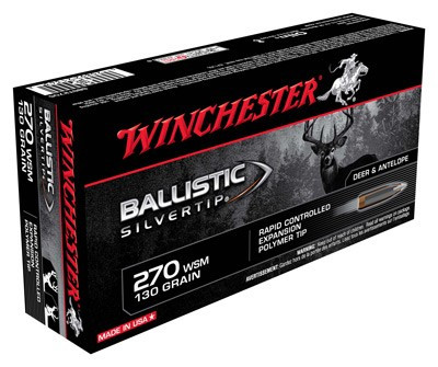 Winchester .270 WSM Ballistic Silvertip Polymer Tip 130 Grain 20/Box