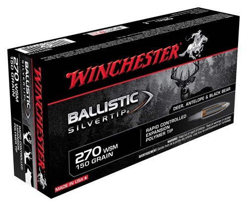 Winchester .270 WSM Ballistic Silvertip Rapid Controlled Expansion Polymer Tip 150 Grain 20/Box