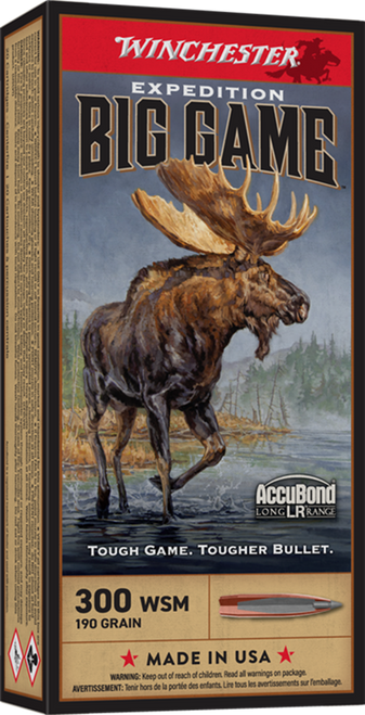Winchester .300 WSM Expedition Big Game Nosler AccuBond Long-Range 190 Grain 20/Box