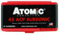 Atomic .45 ACP/Auto Subsonic Bonded Match Hollow Point 250 Grain 50/Box