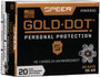 Speer .25 ACP Gold Dot Personal Protection Hollow Point 35 Grain 20/Box