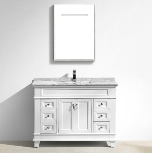 Fayer 48 White Bathroom Vanity With Carrara Marble Top Bathroom Vanity Wholesale Fayer 48 White Bathroom Vanity With Carrara Marble Top Bathroom Vanity Wholesale