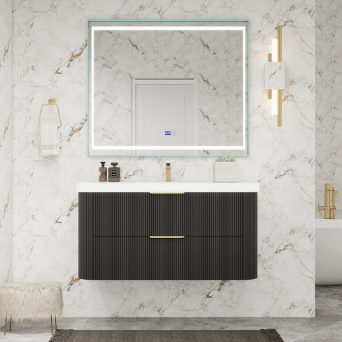 Celine 42" Fluted Floating Modern Bathroom Vanity