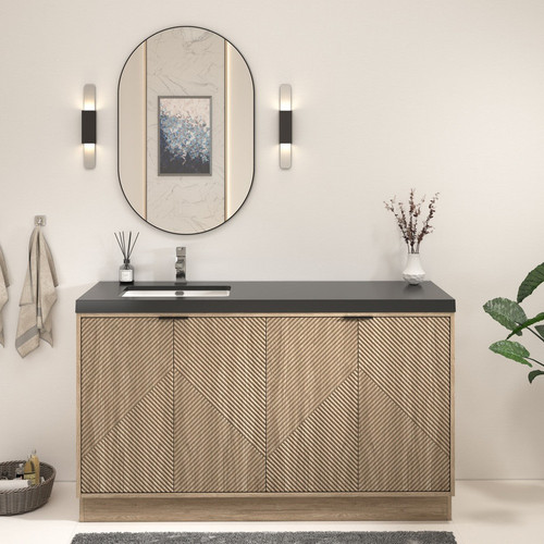 MT 60" Freestanding Modern Bathroom Vanity Single Sink