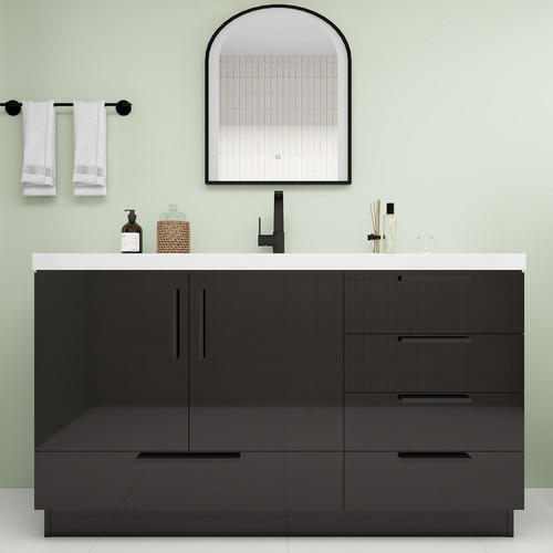Carla 60" Freestanding Bathroom Vanity with Single Sink
