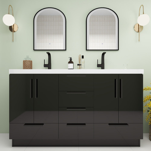 Carla 60" Freestanding Bathroom Vanity with Double Sink