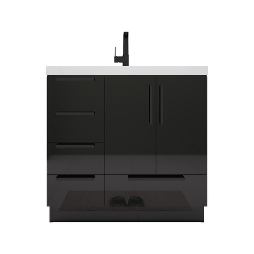 Carla 36" Freestanding Bathroom Vanity with Left Side Drawers