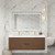 Celine 60" Fluted Floating Modern Bathroom Vanity with Acrylic Double Sink