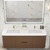 Celine 60" Fluted Floating Modern Bathroom Vanity with Acrylic Double Sink