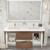Celine 60" Fluted Floating Modern Bathroom Vanity with Acrylic Double Sink