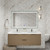Celine 60" Fluted Floating Modern Bathroom Vanity with Acrylic Double Sink