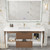 Celine 60" Fluted Floating Modern Bathroom Vanity with Acrylic Single Sink
