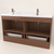 MT 60" Fluted Freestanding Modern Bathroom Vanity Double Sink