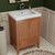 NCS 24" Louvered Freestanding Bathroom Vanity with Acrylic Sink