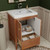 NCS 24" Louvered Freestanding Bathroom Vanity with Acrylic Sink