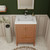 NCS 24" Louvered Freestanding Bathroom Vanity with Acrylic Sink