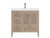NCS 36" Louvered Freestanding Bathroom Vanity with Acrylic Sink | Left Side Drawers