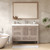 NCS 48" Louvered Freestanding Bathroom Vanity with Acrylic Sink