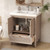 NCS 30" Louvered Freestanding Bathroom Vanity with Acrylic Sink