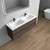 SLIM 60" WALL MOUNTED VANITY WITH REINFORCED ACRYLIC SINK - Double Sink