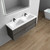 SLIM 60" WALL MOUNTED VANITY WITH REINFORCED ACRYLIC SINK - Double Sink