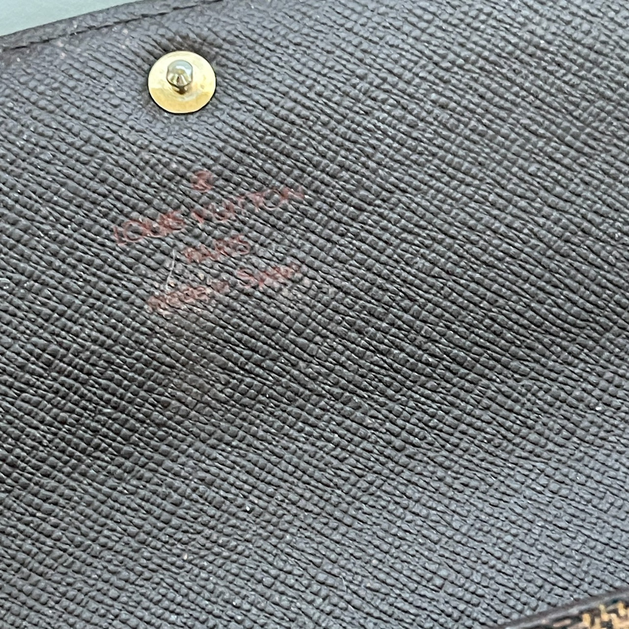 SOLD OUT- Louis Vuitton Damier Ebene Long Sarah Wallet with Chain