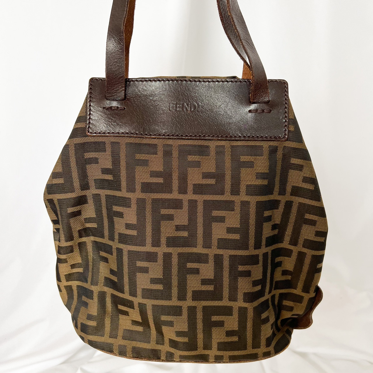 Vintage Fendi Zucca Foldable Handbag