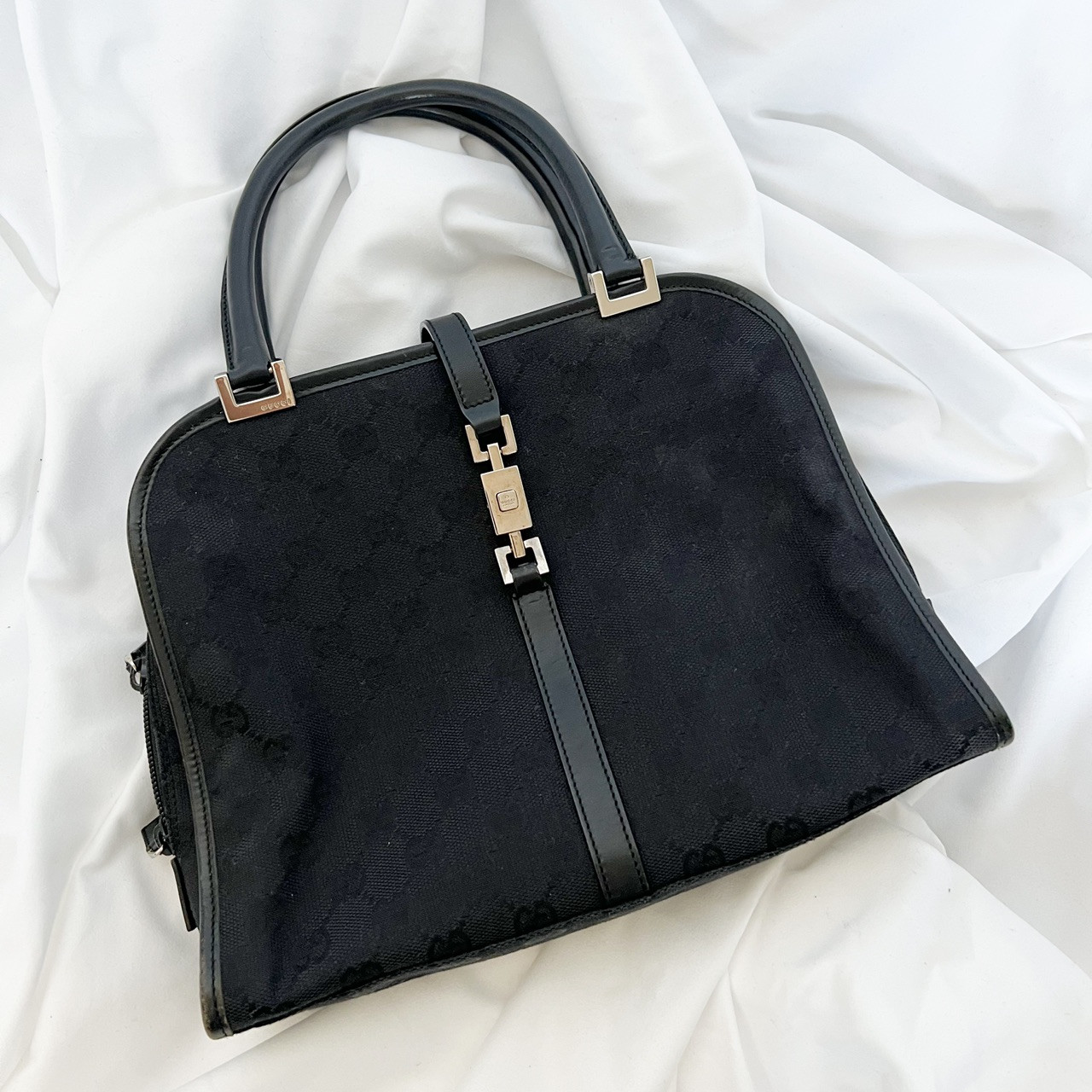 Gucci Black Monogram Handbag