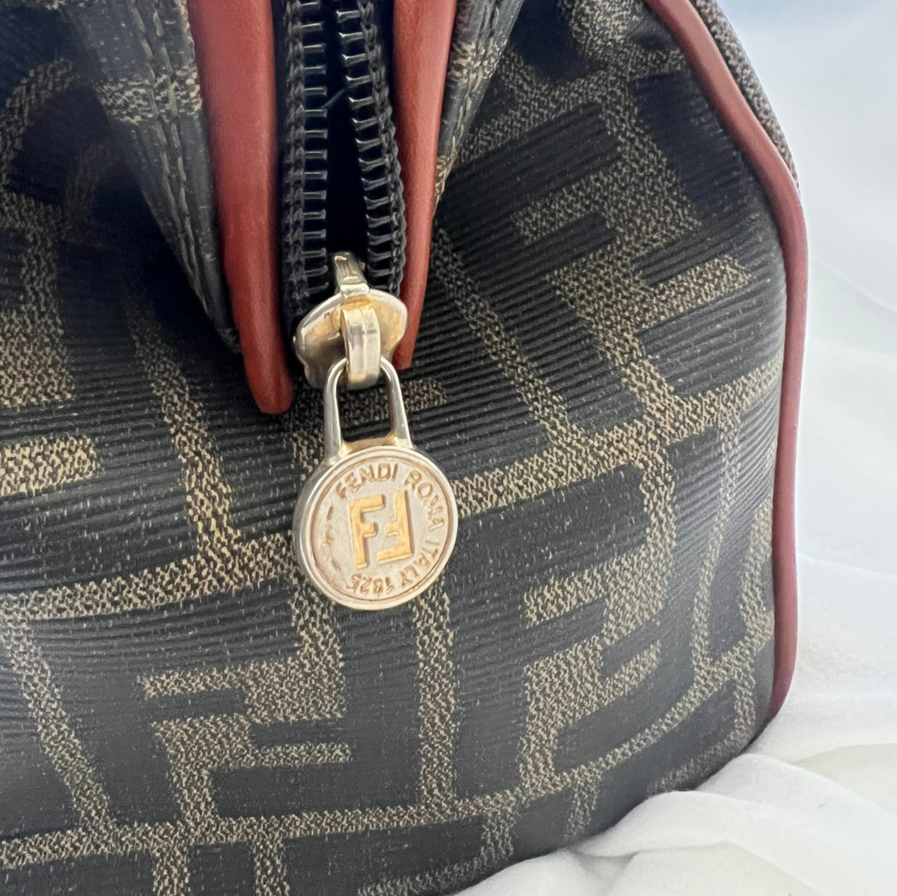 Vintage Fendi Zucca Boston Bag