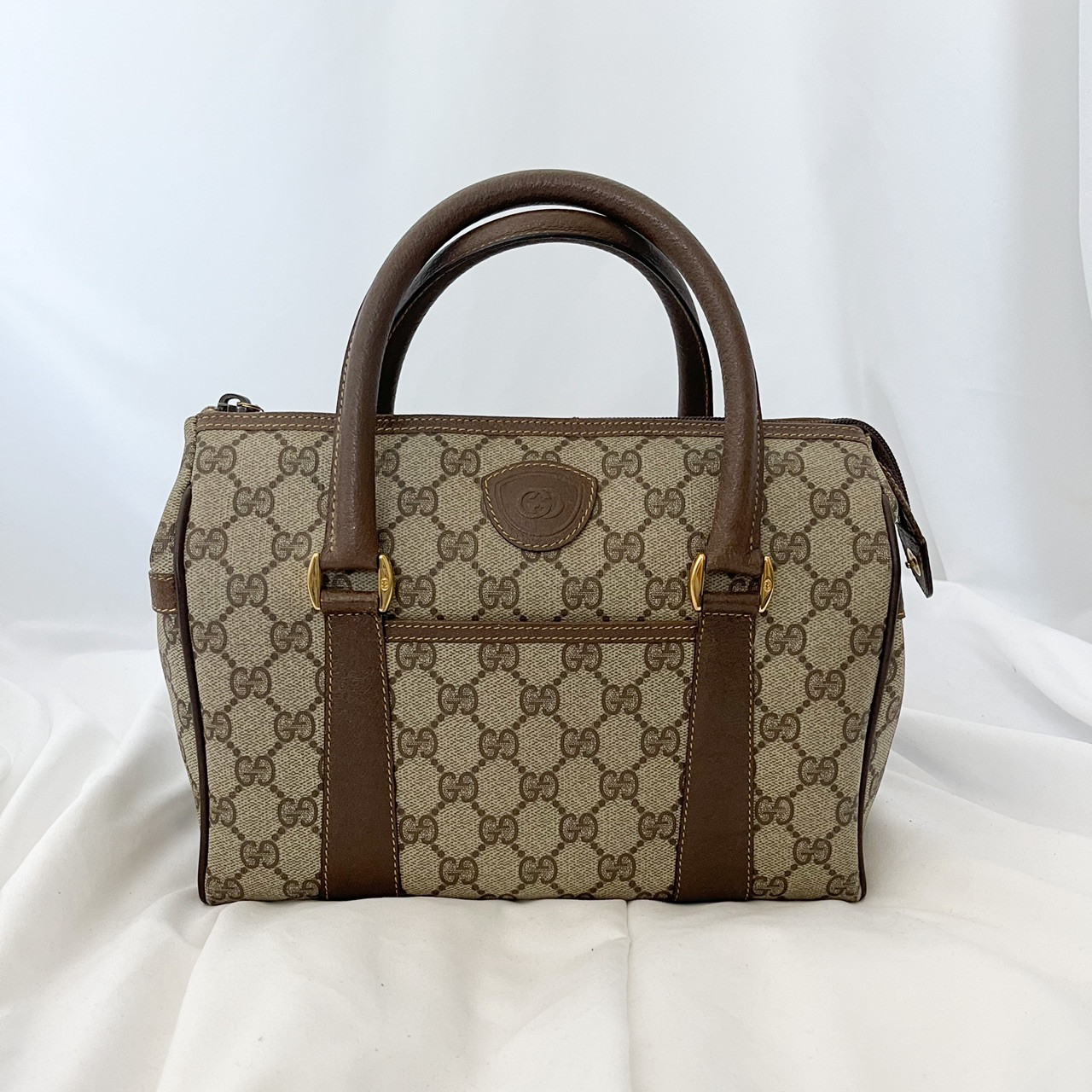 Vintage Gucci Handbag Tan Monogram