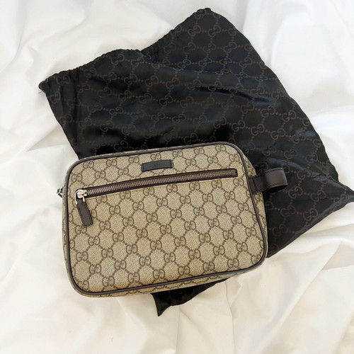 Gucci Tank Monogram Toiletry Bag w/ Handle