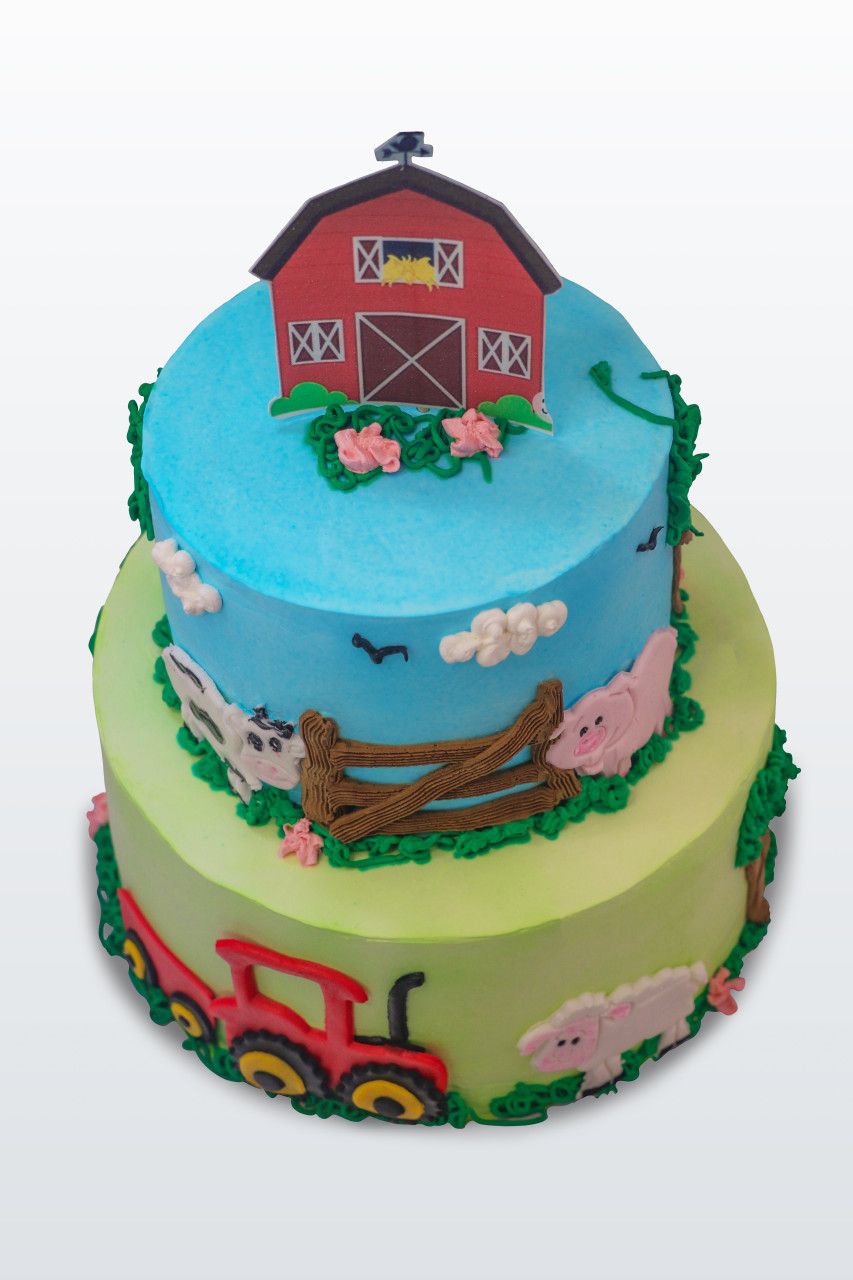 Simple Farm Animal Cake and Cupcakes! | Julie Desmeules | Flickr