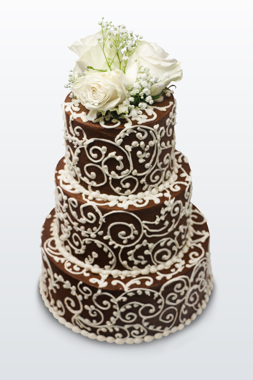 Rustic Chocolate Wedding Cakes - Rustic Wedding Chic