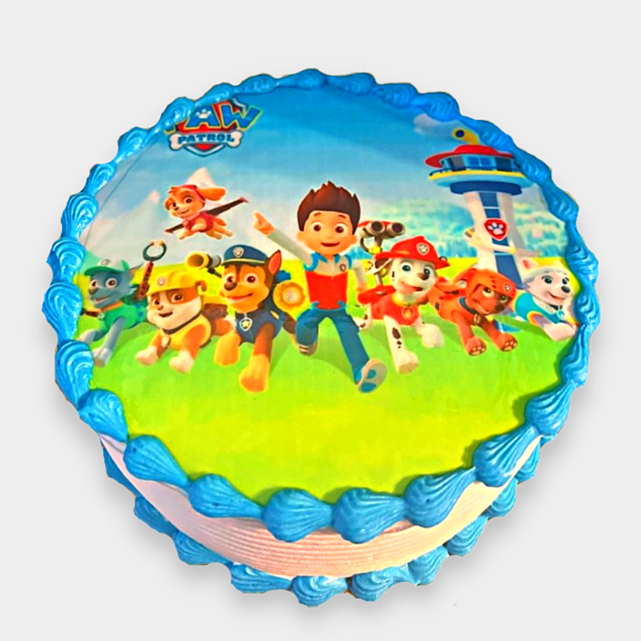 Paw Patrol Rubble Sitting Edible Cake Topper Image ABPID27277 8in Round -  Walmart.com