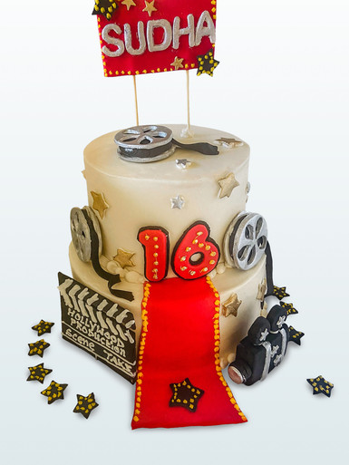 Hollywood Star Birthday Cake - Flecks Cakes