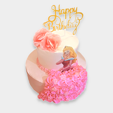 Princess Aurora Dolly Varden birthday cake Stock Photo - Alamy