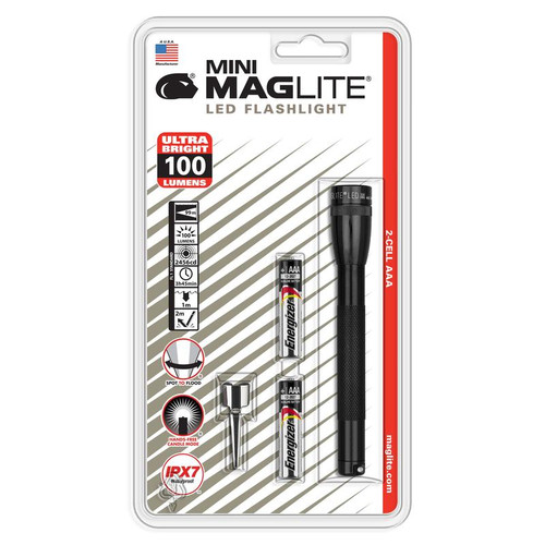 Maglite  Mini  100 lumens Black  LED  Flashlight  AAA Battery
