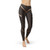 Womens Striped Lines Sports Brown Leggings