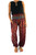 Burgundy PEACOCK Women Boho Pants Hippie Pants Yoga Pants