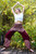 Burgundy FLORAL Women Boho Pants Hippie Pants Yoga Pants