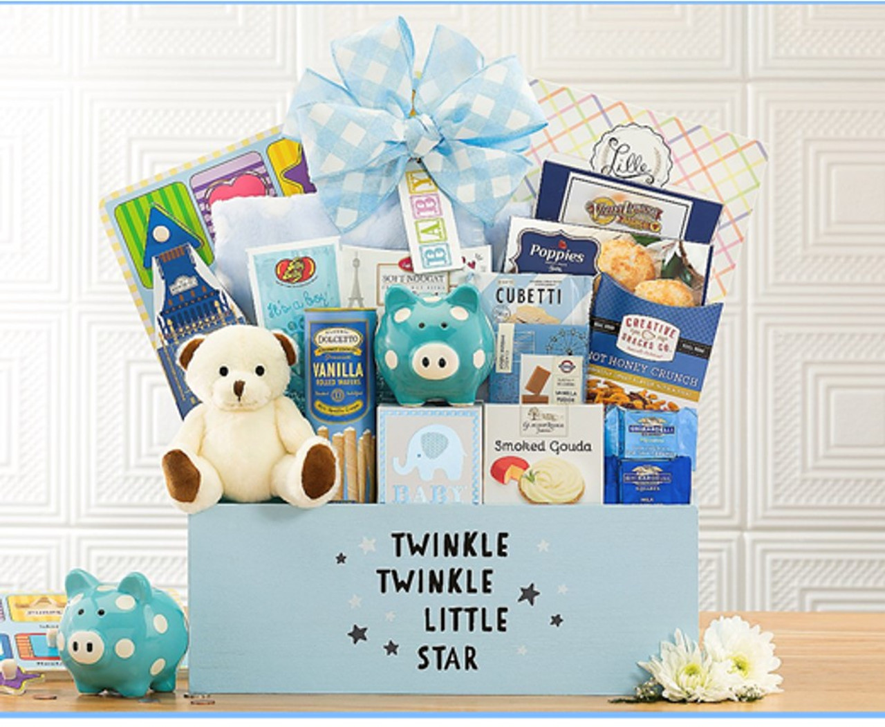 Twinkle Twinkle Little Star New Baby Girl Gift Basket - Twana's