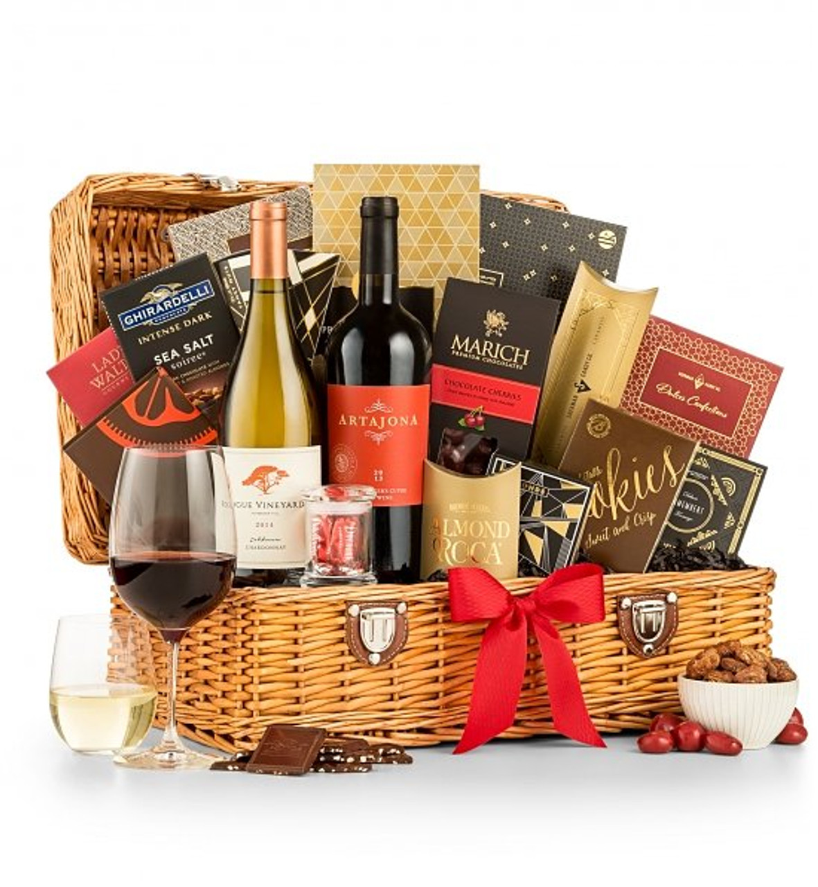 Italian Gift Basket - Wine Duo by GourmetGiftBaskets.com