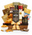 Epicurean confections are paired with savory snacks in a stylish basket, creating a memorable, applause-worthy gift.