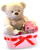 Large Fluffy Valentine Cream Bear