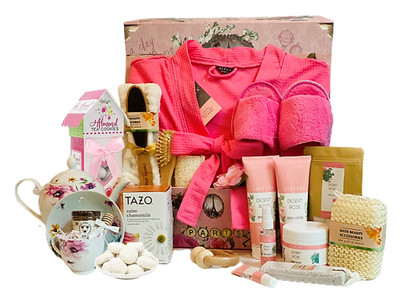 Mimosa Essentials Gift Basket - Pompei Gift Baskets & Engraving