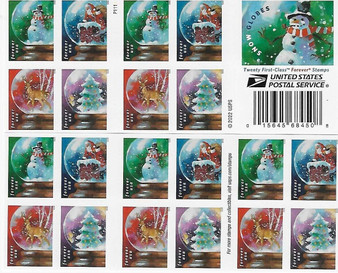 Snow Globes Forever First Class Postage Stamps